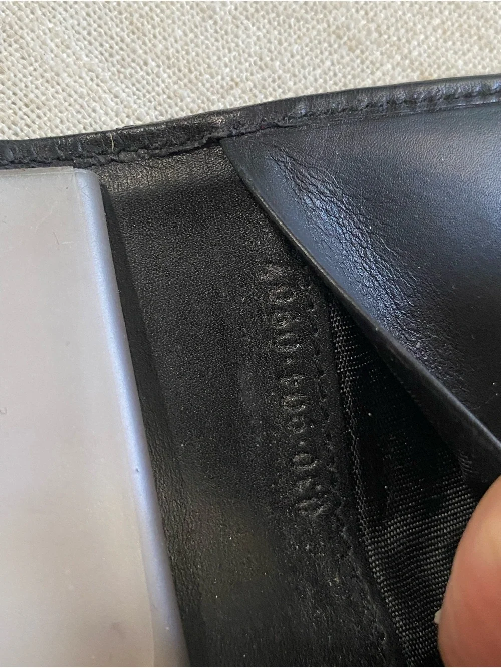Vintage Gucci Trifold Wallet Card Holder Micro GG Black